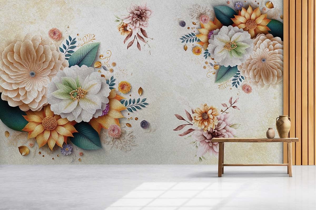 3D mural wallpaper